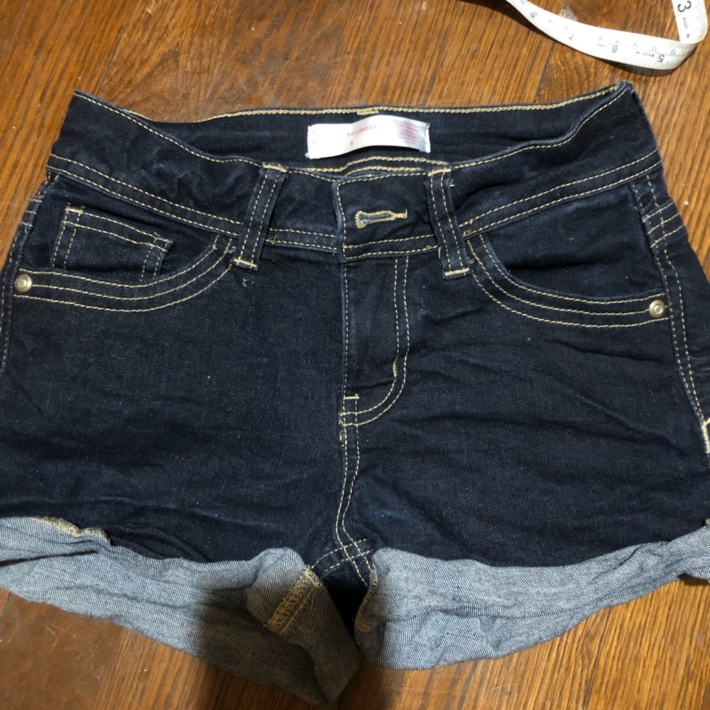 Dark wash Denim Women's mini jean Shorts